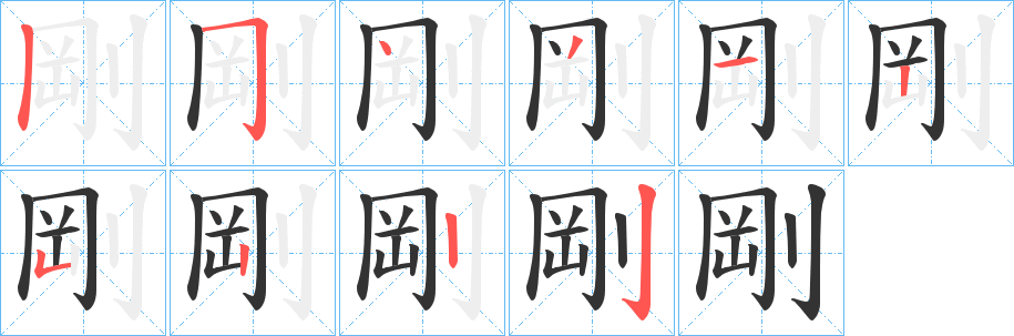 剛的筆順筆畫(huà)