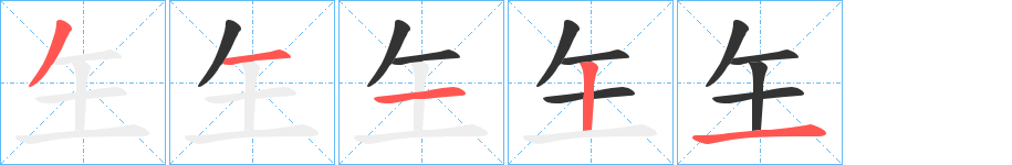 玍的筆順筆畫