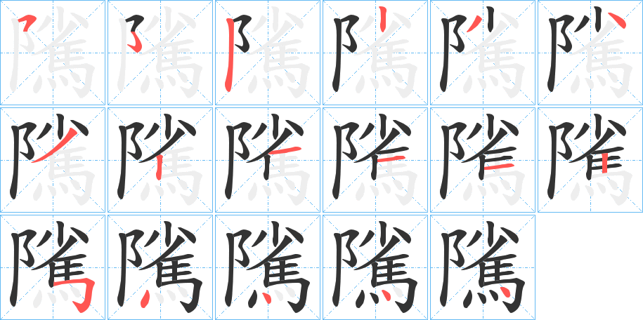 隲的筆順筆畫