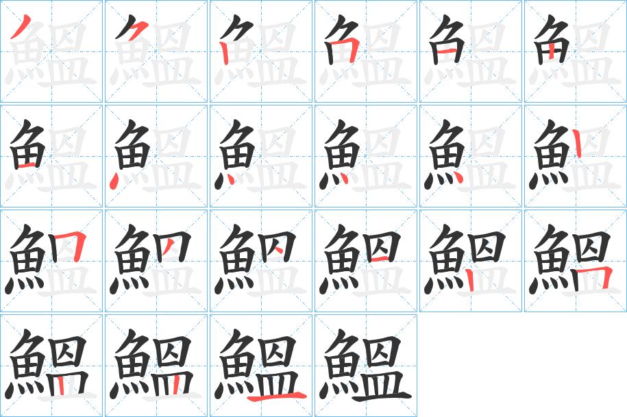 鰮的筆順筆畫